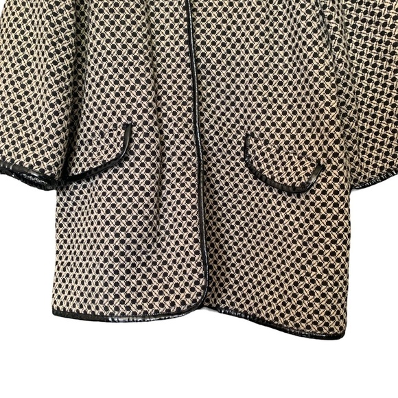 Industry 212 Black & White Swing Jacket 3/4 Length Sleeve Ladies Size Medium - Picture 10 of 13
